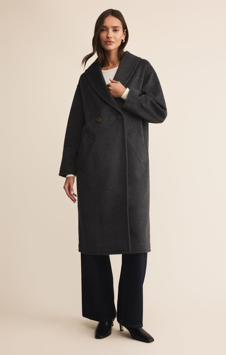 Jackets Signature Luxe Coat Charcoal Heather