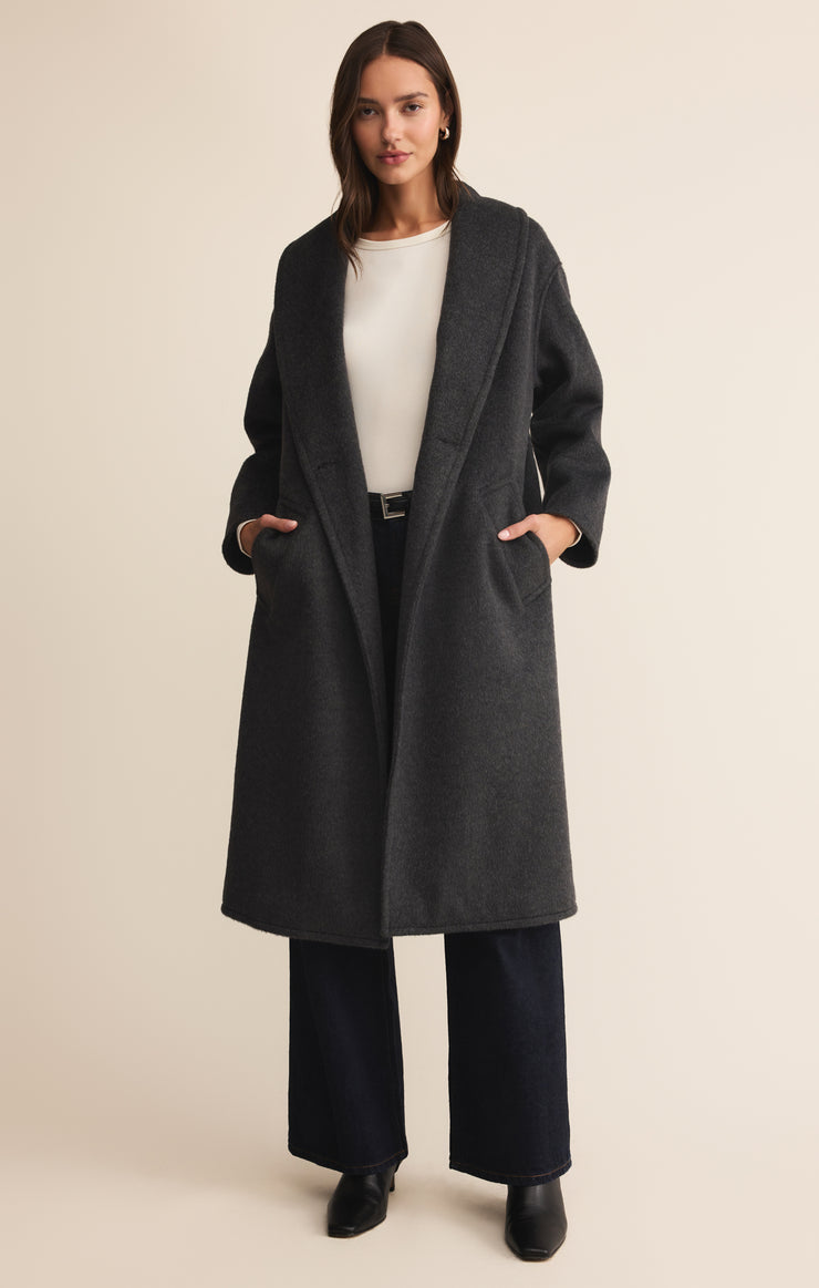 Jackets Signature Luxe Coat Charcoal Heather