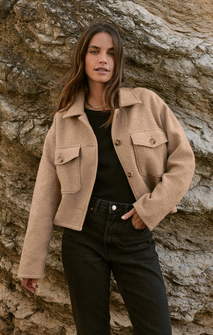 Jackets Oxford Boucle Jacket Classic Camel