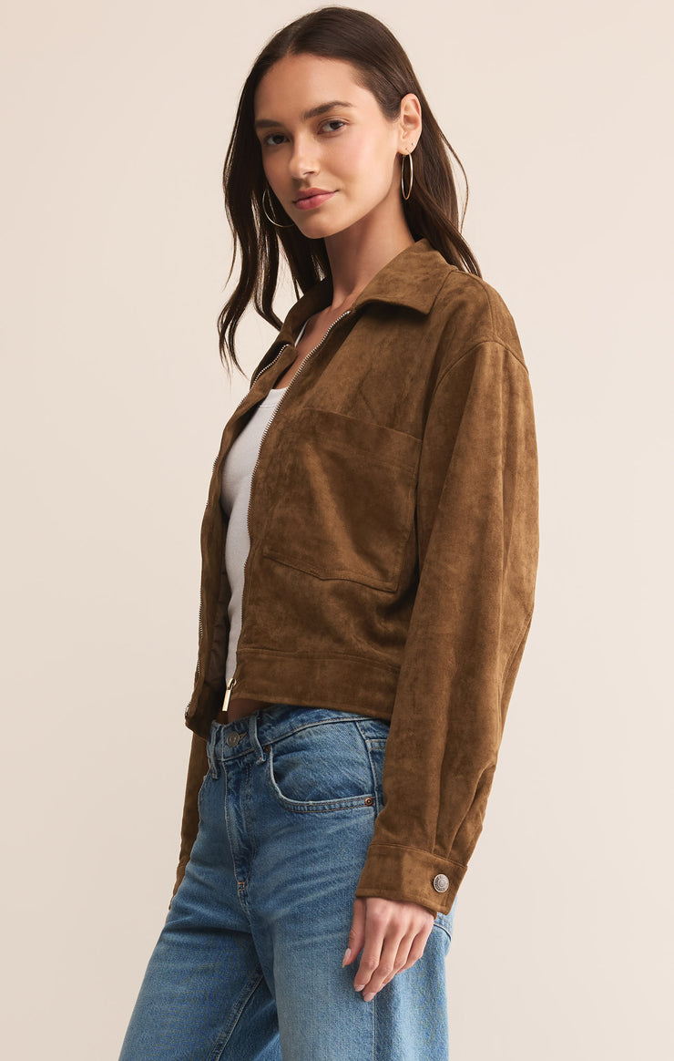 Jackets Heritage Faux Suede Jacket Coconut