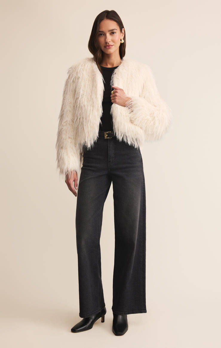 Jackets Cyndi Faux Fur Crop Jacket Cyndi Faux Fur Crop Jacket