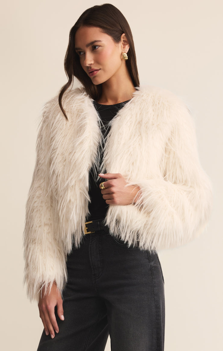 Jackets Cyndi Faux Fur Crop Jacket Cyndi Faux Fur Crop Jacket