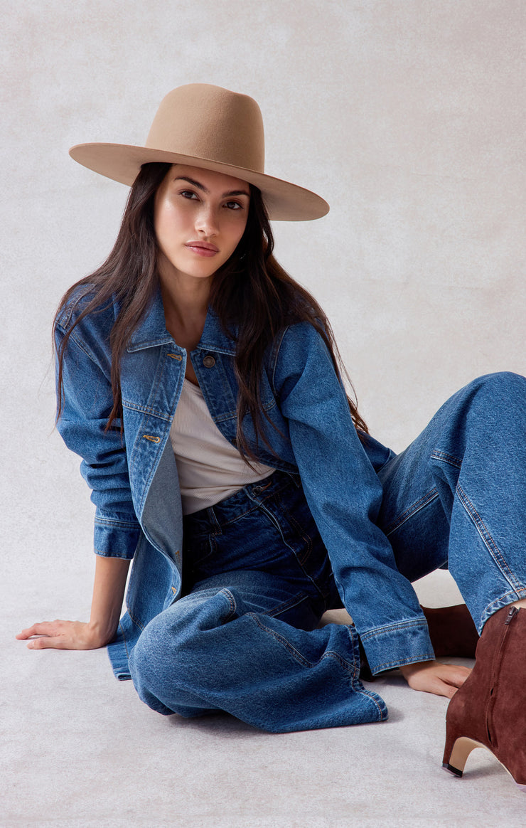 Accessories Gigi Pip Dakota Wide Brim Hat Brown
