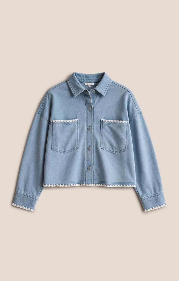 All Day Knit Denim Crop Whipstitch Jacket – Z SUPPLY