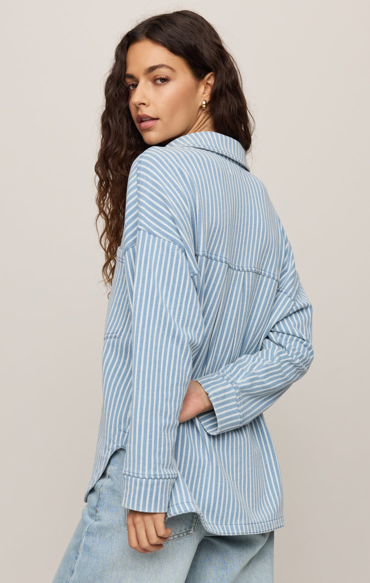 All Day Knit Denim Stripe Jacket – Z SUPPLY