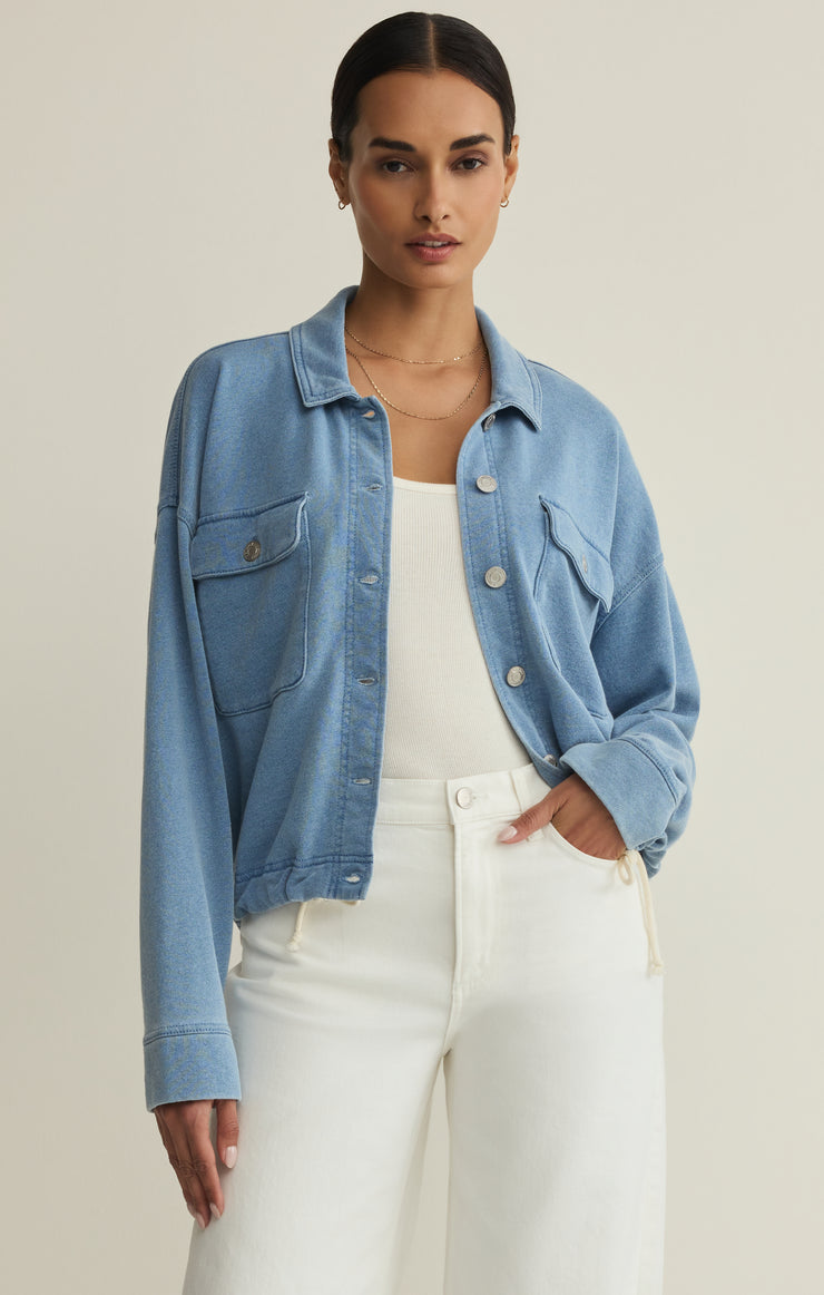 Jackets Venus Knit Denim Jacket Santorini Indigo