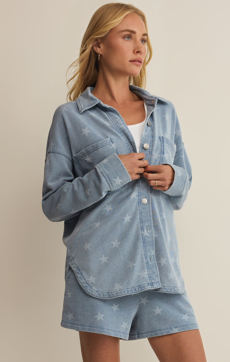 Jackets All Day Knit Star Jacket Ocean Air Indigo