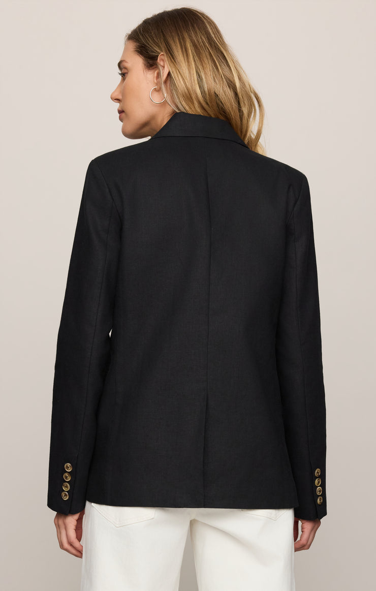 Jackets Evan Linen Blazer Black