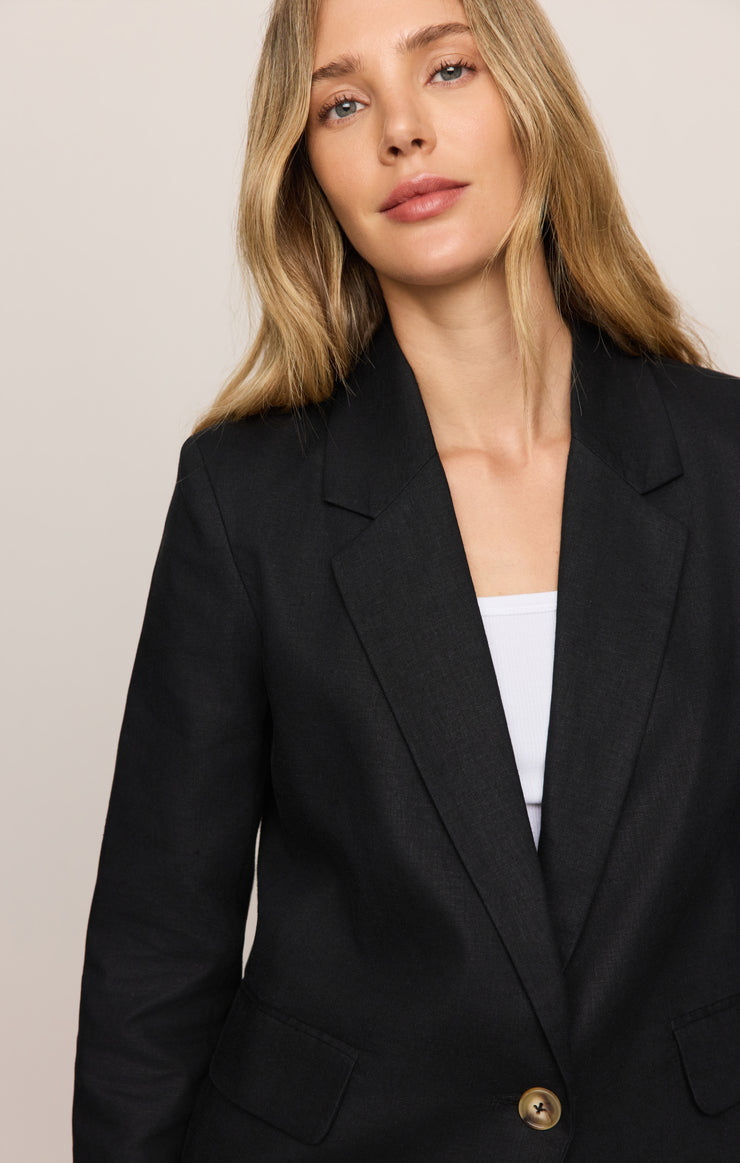 Jackets Evan Linen Blazer Black