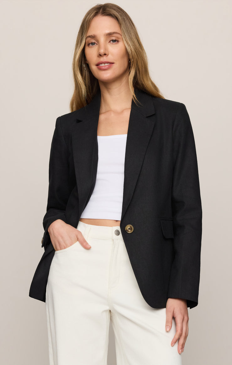 Jackets Evan Linen Blazer Black