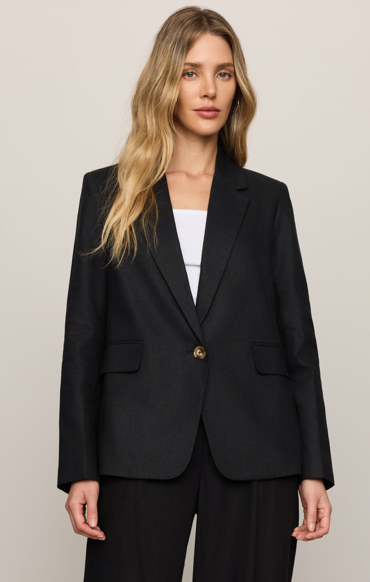 Jackets Evan Linen Blazer Black