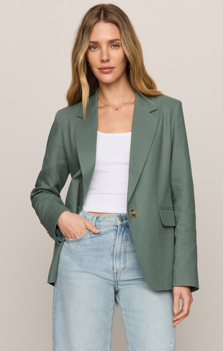 Jackets Evan Linen Blazer Everglade