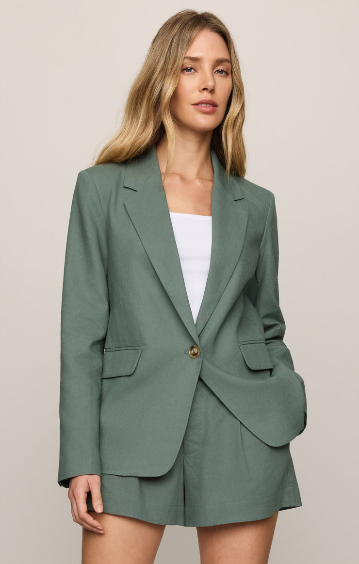 Jackets Evan Linen Blazer Everglade