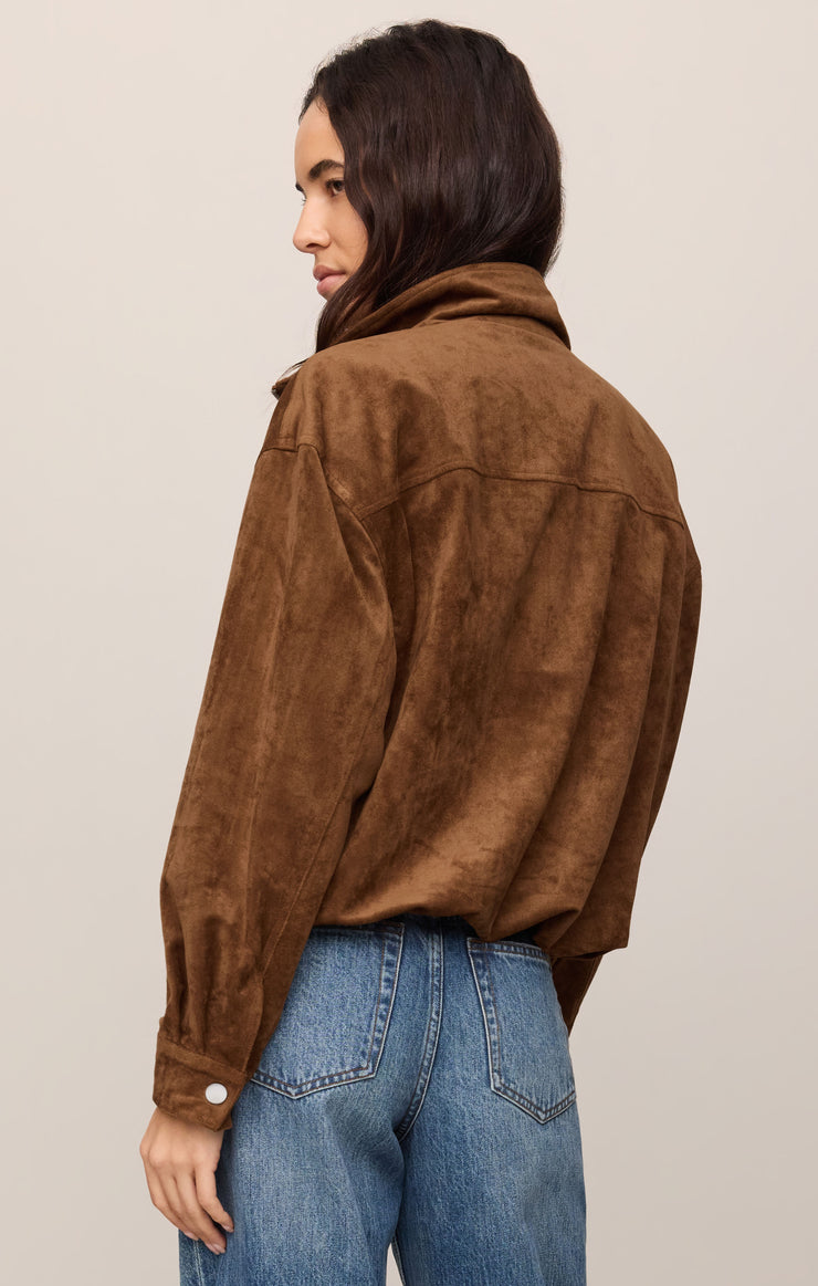 Jackets Corin Bubble Hem Jacket Saddle Suede