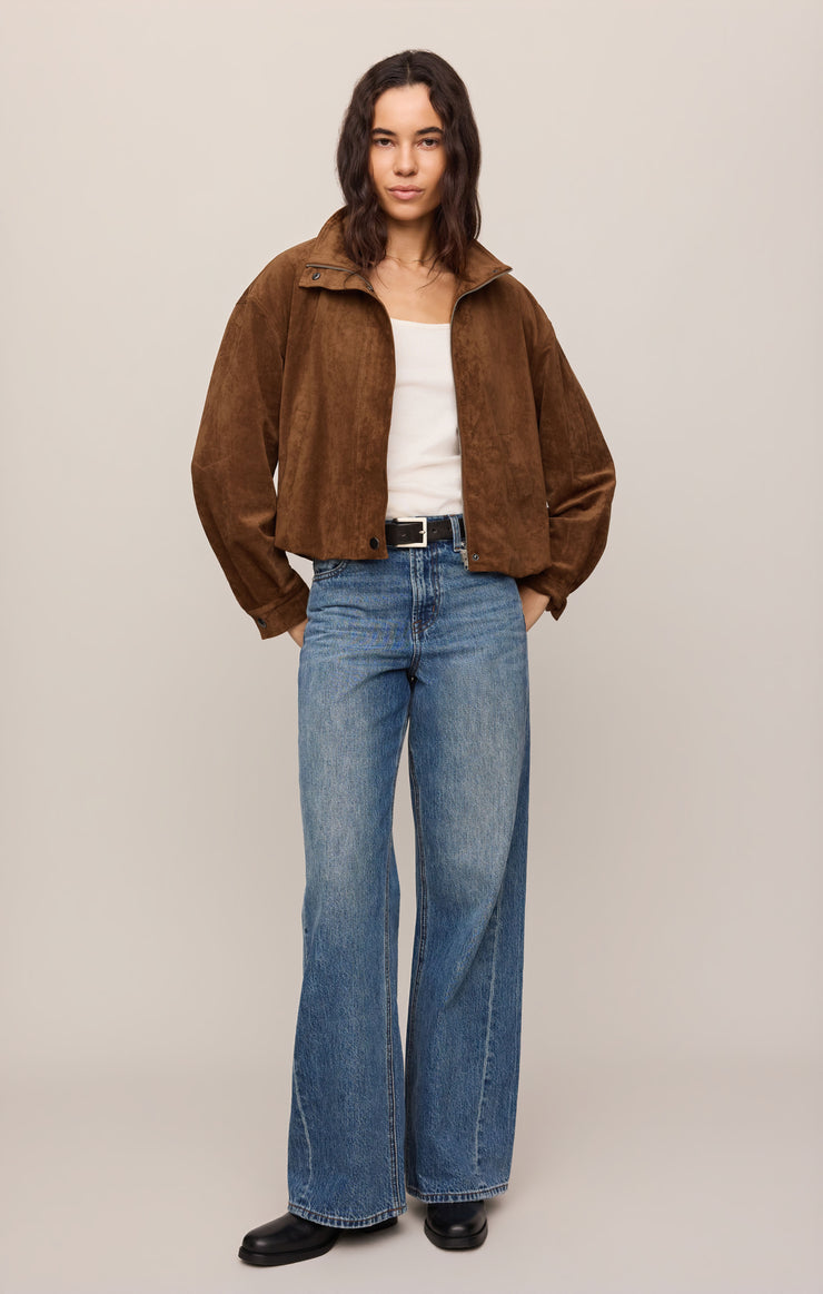 Jackets Corin Bubble Hem Jacket Saddle Suede