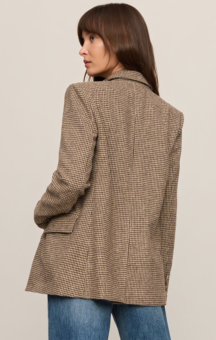 Jackets Evan Houndstooth Blazer Dark Chocolate