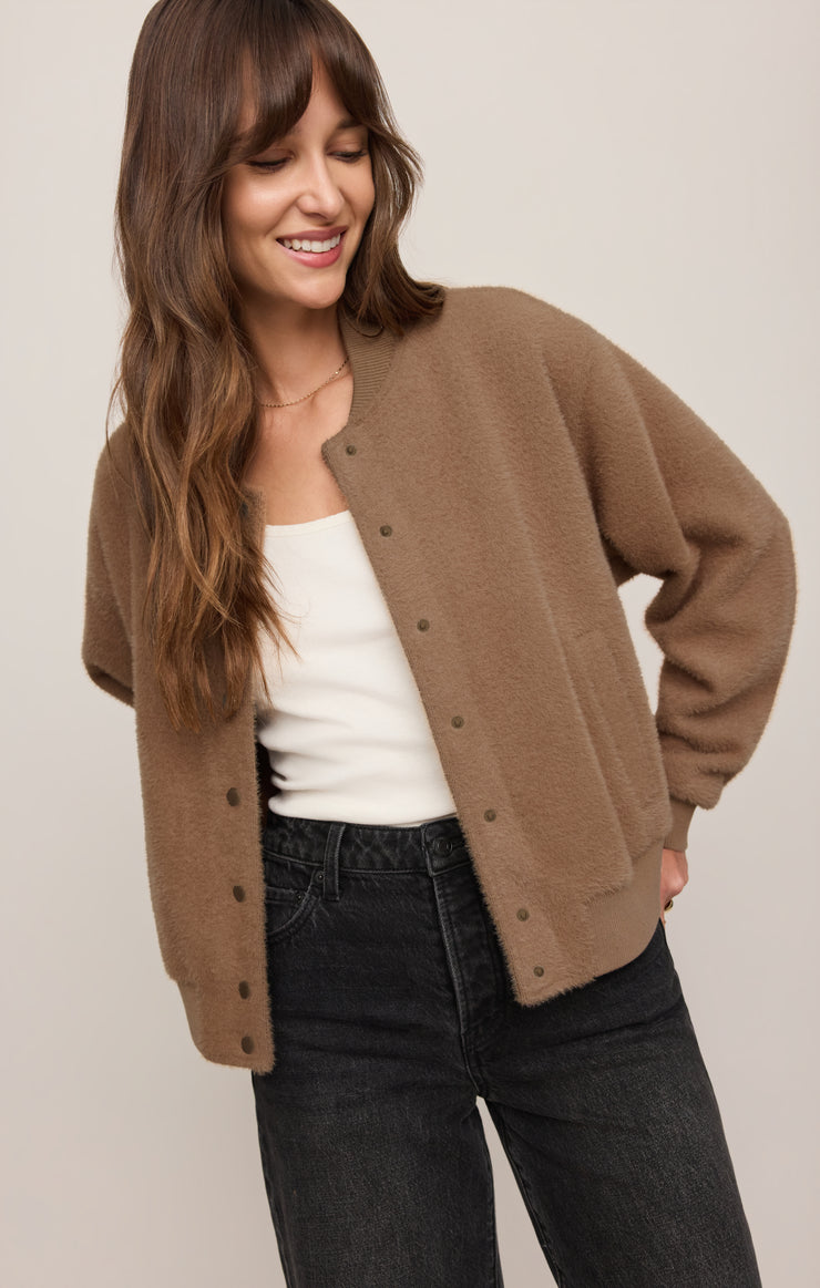 Jackets Palmer Knit Sweater Jacket Light Toffee