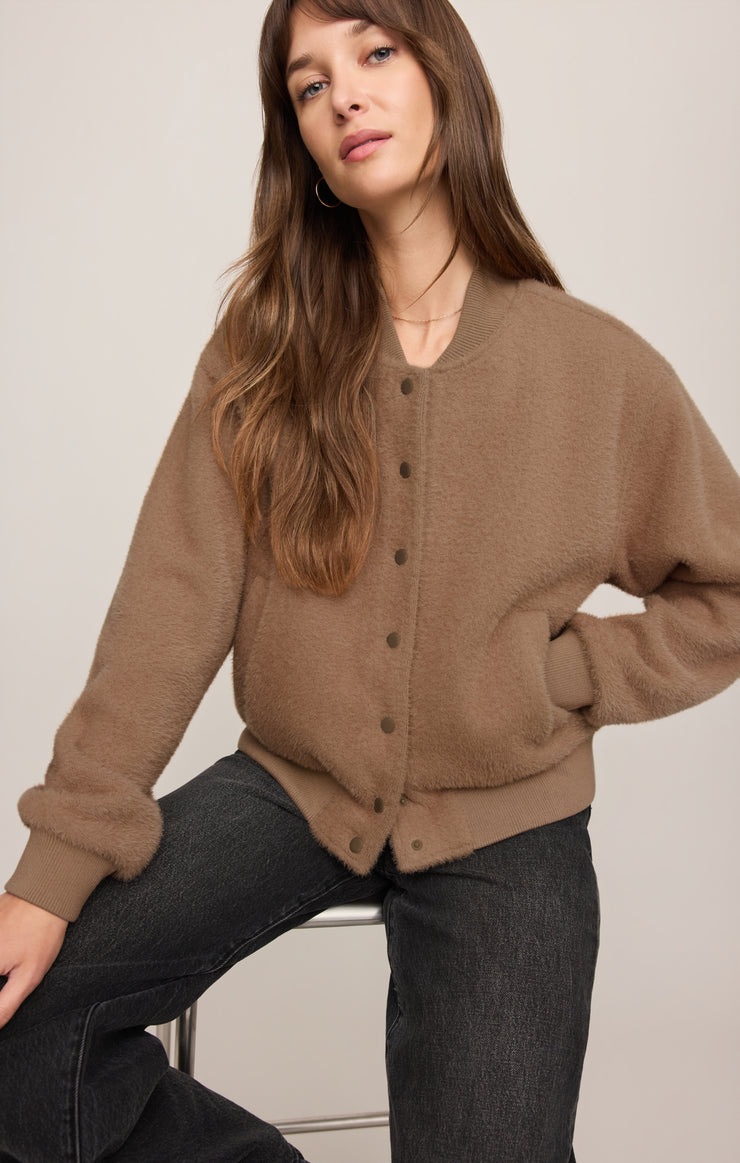 Jackets Palmer Knit Sweater Jacket Light Toffee