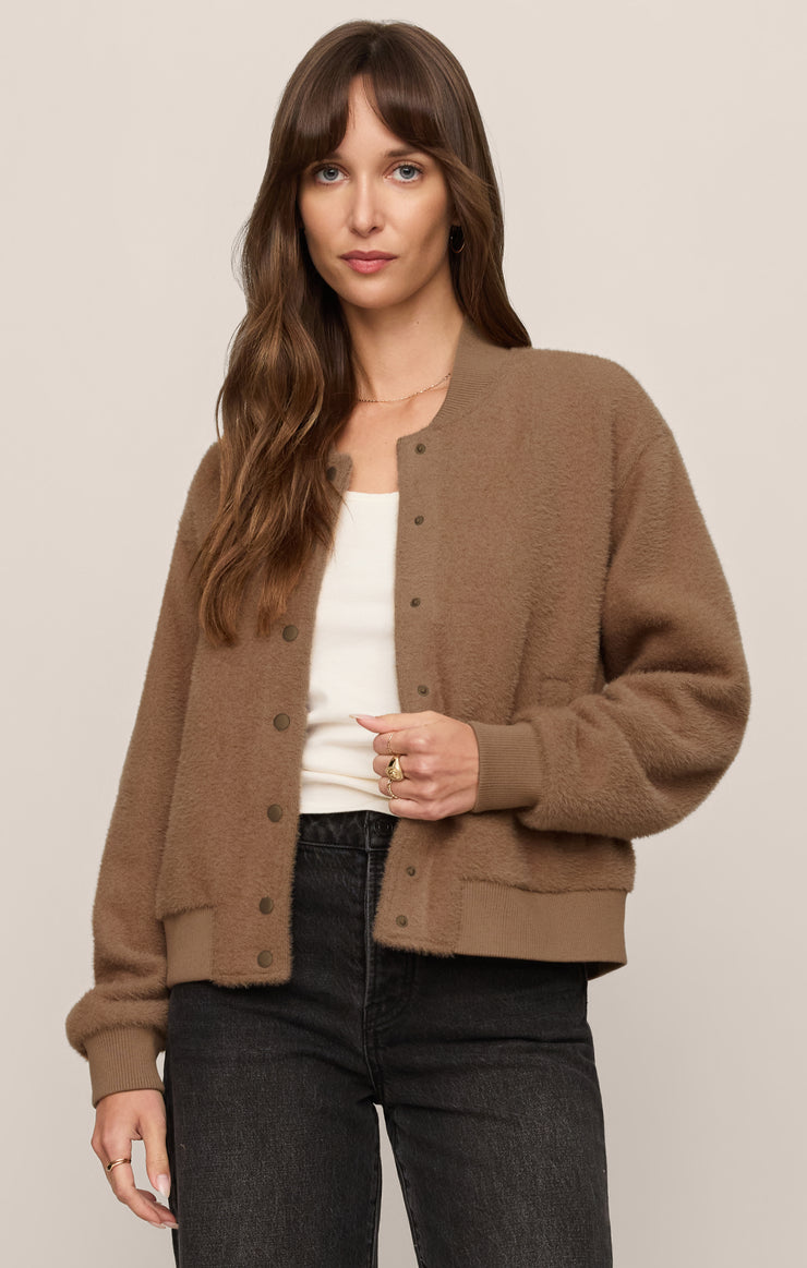 Jackets Palmer Knit Sweater Jacket Light Toffee