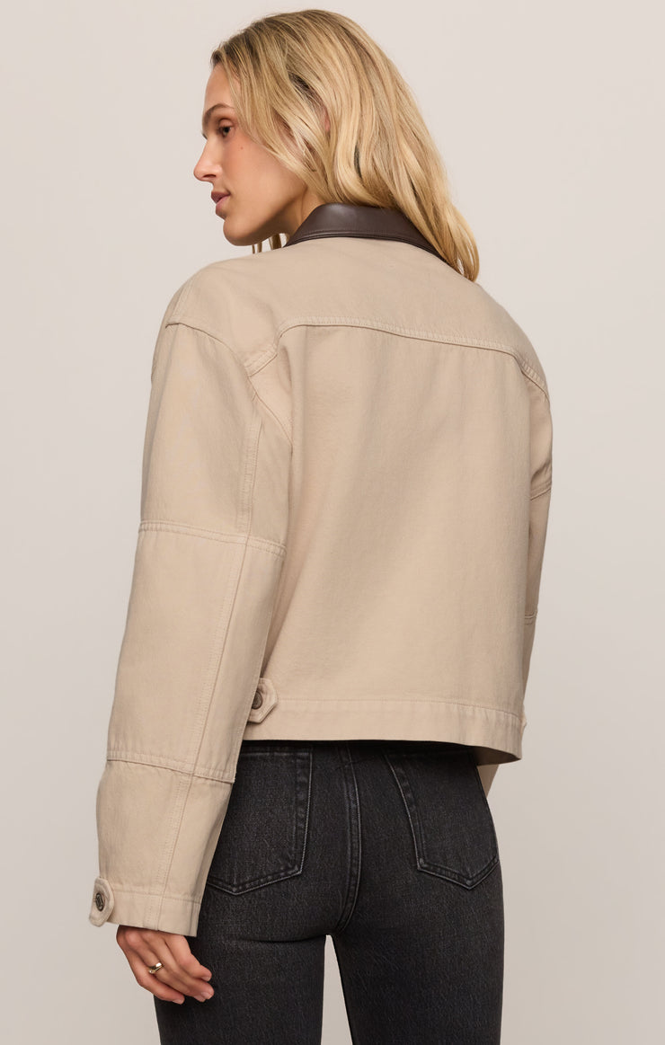 Jackets Rey Cropped Denim Chore Jacket Soapstone
