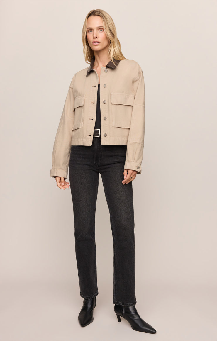 Jackets Rey Cropped Denim Chore Jacket Soapstone