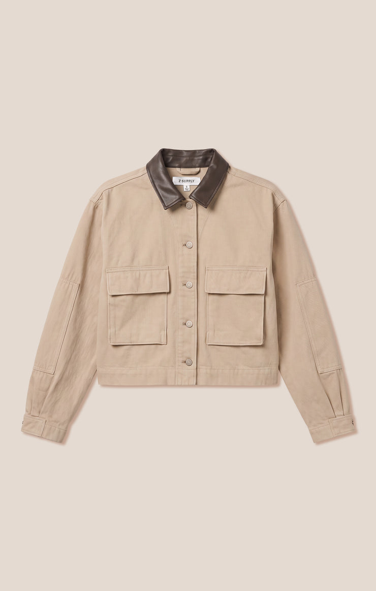 Jackets Rey Cropped Denim Chore Jacket Soapstone