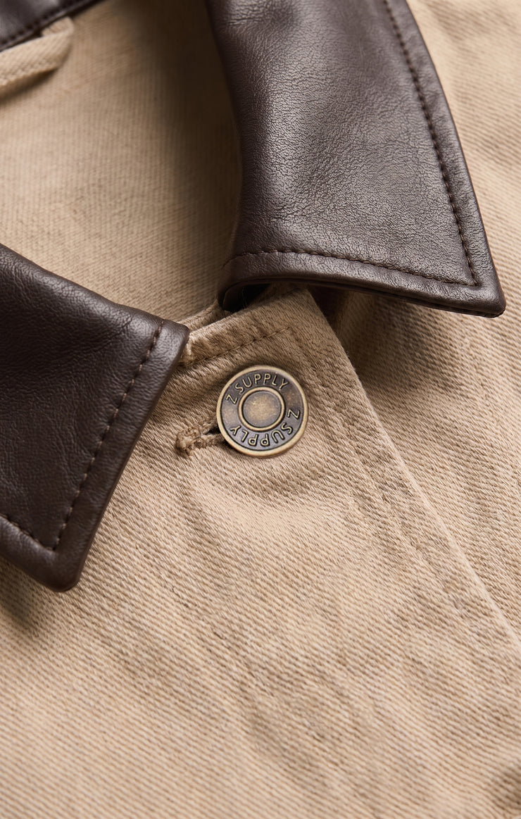Jackets Rey Cropped Denim Chore Jacket Soapstone