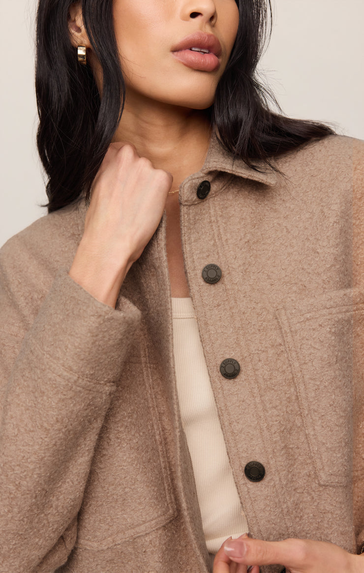 Jackets All Day Poodle Knit Jacket Classic Camel