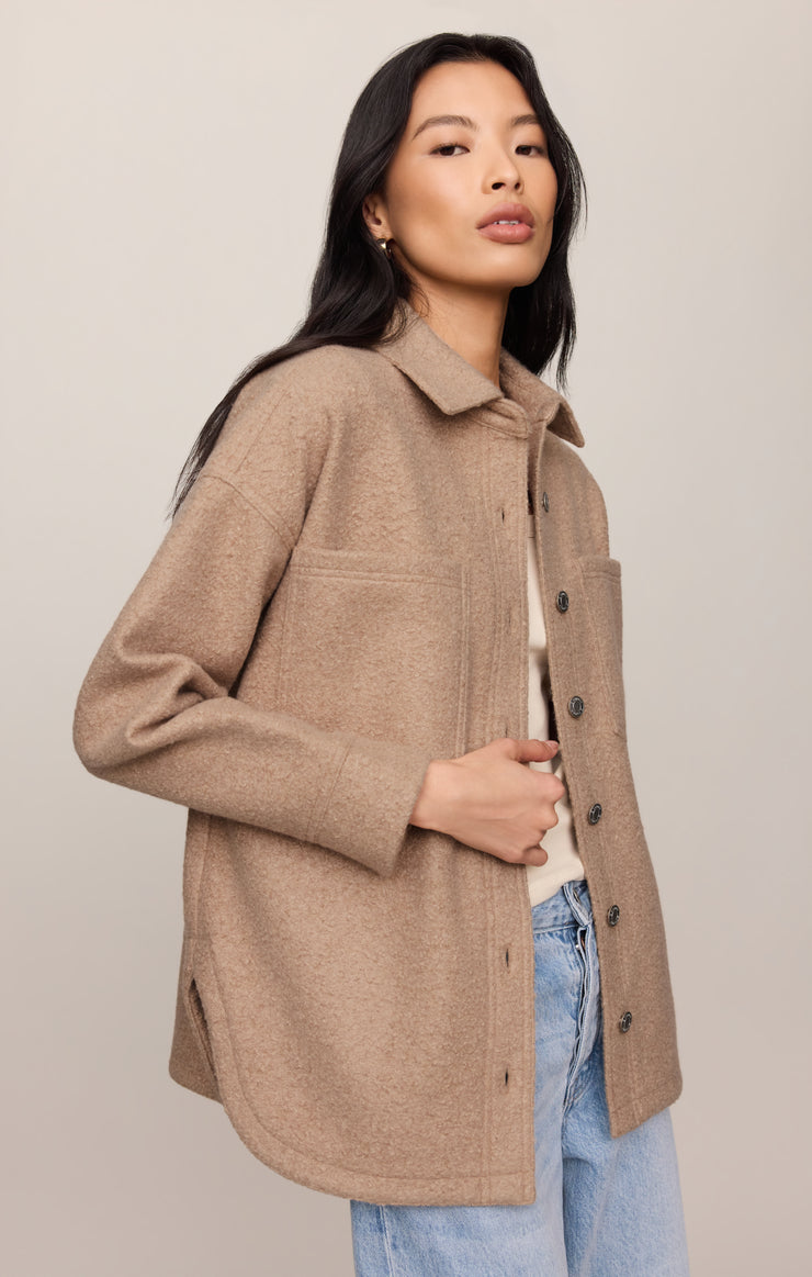 Jackets All Day Poodle Knit Jacket Classic Camel