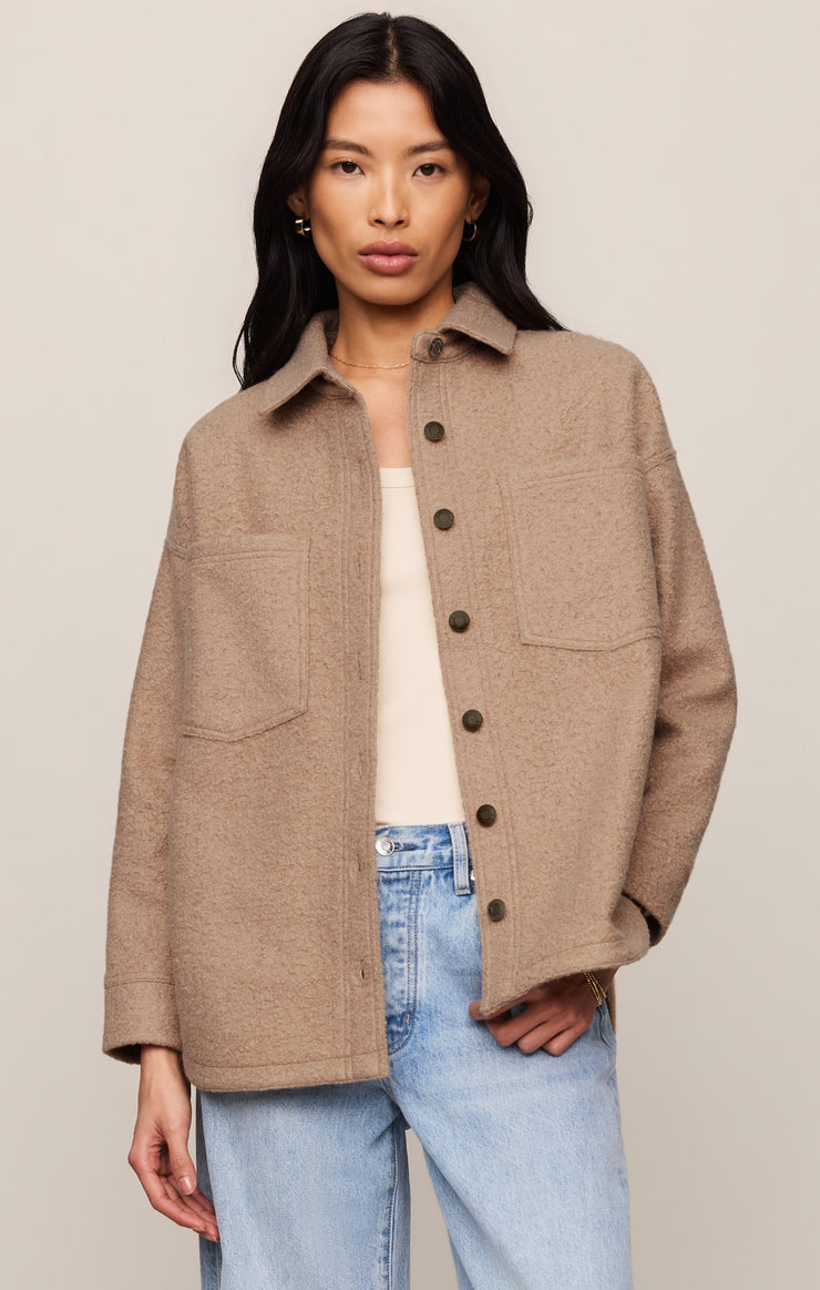 Jackets All Day Poodle Knit Jacket Classic Camel