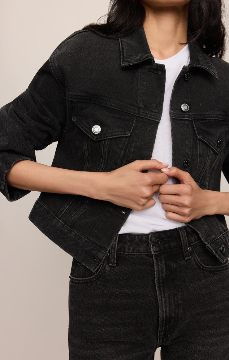 Jackets Daily Cropped Denim Jacket Backstage