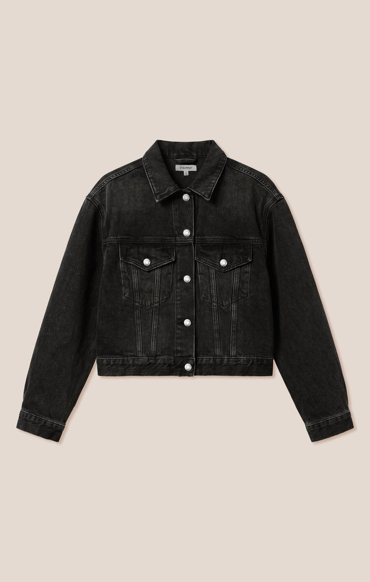 Jackets Daily Cropped Denim Jacket Backstage