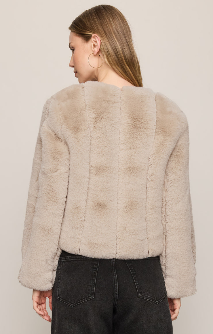 Jackets Woodland Faux Fur Jacket Frosted Pearl