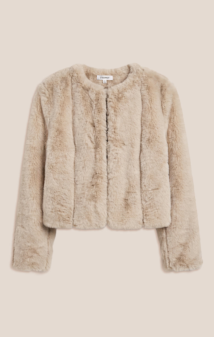 Jackets Woodland Faux Fur Jacket Frosted Pearl
