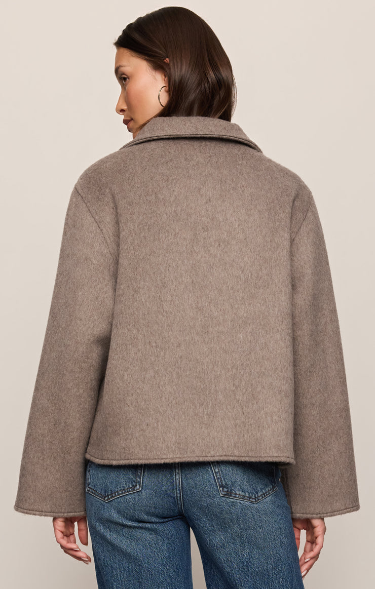Coats Mynka Funnel Neck Coat Smoked Heather