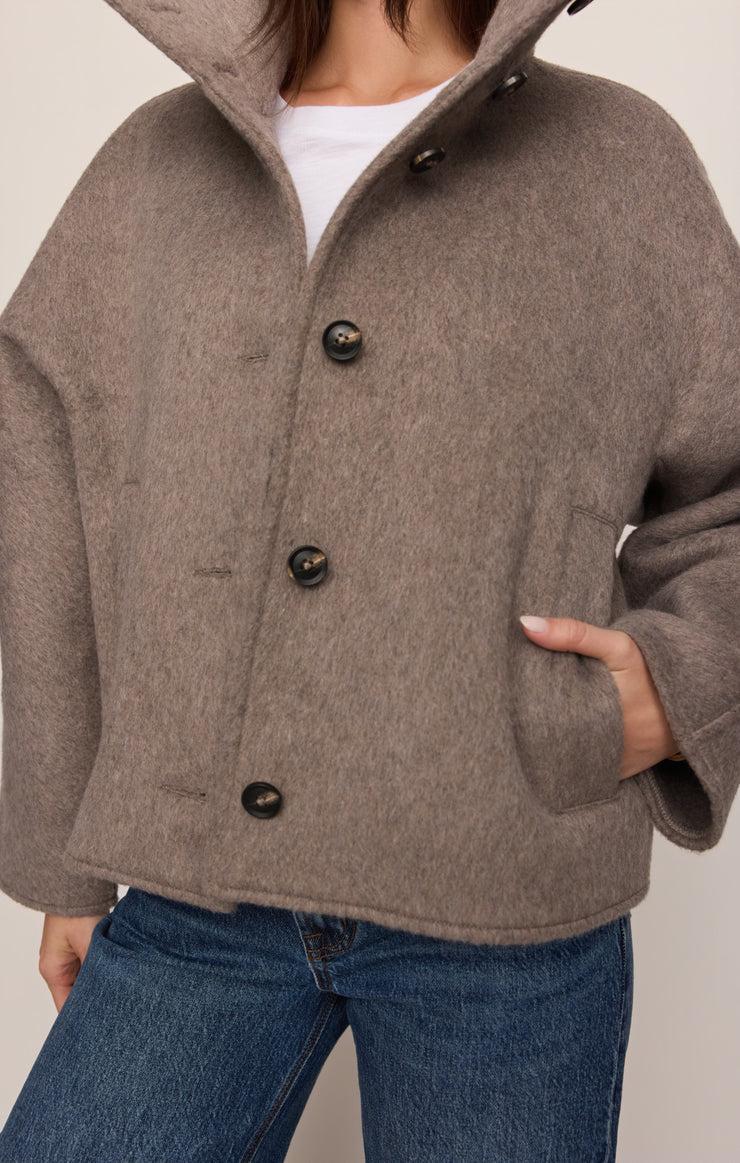 Mynka Funnel Neck Coat