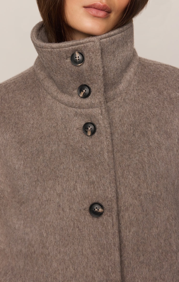 Mynka Funnel Neck Coat