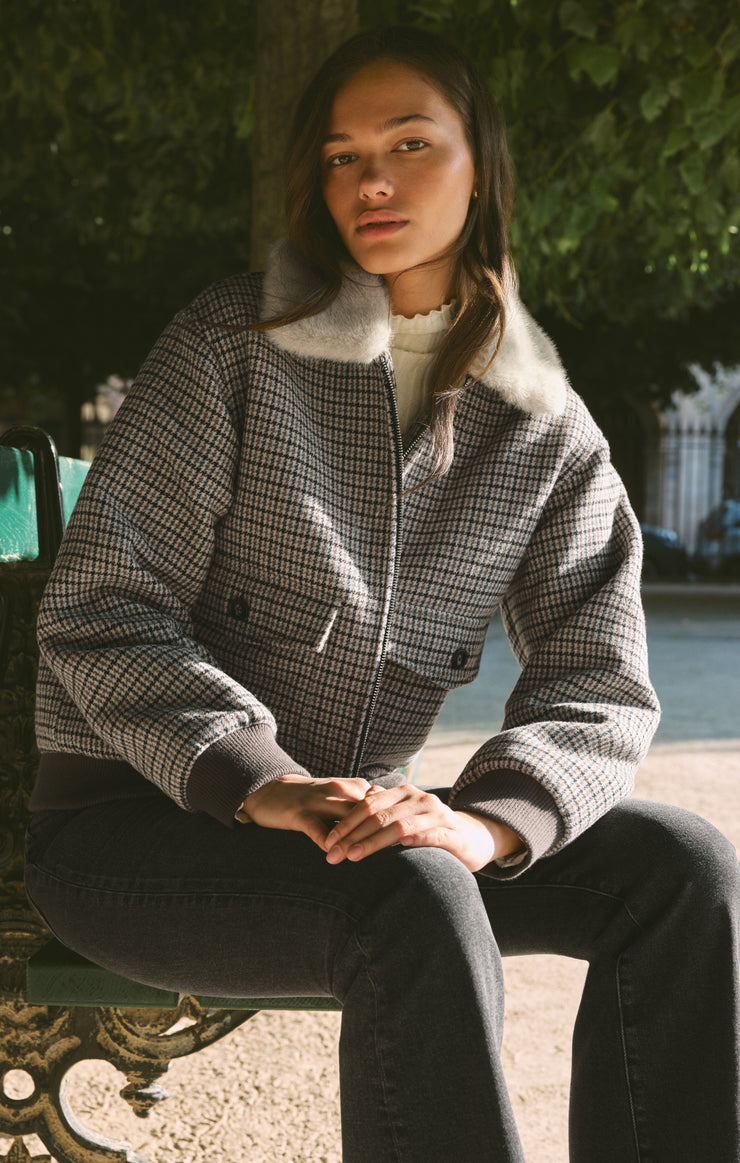 Jackets Tavi Plaid Bomber Jacket Cocoa Bean