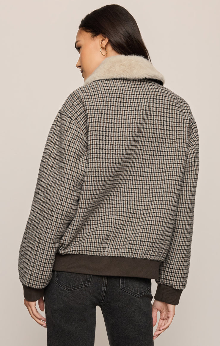 Jackets Tavi Plaid Bomber Jacket Cocoa Bean
