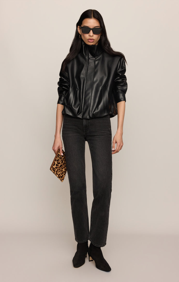 Corin Faux Leather Bubble Jacket