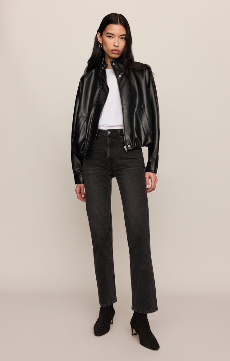 Jackets Corin Faux Leather Bubble Jacket Black