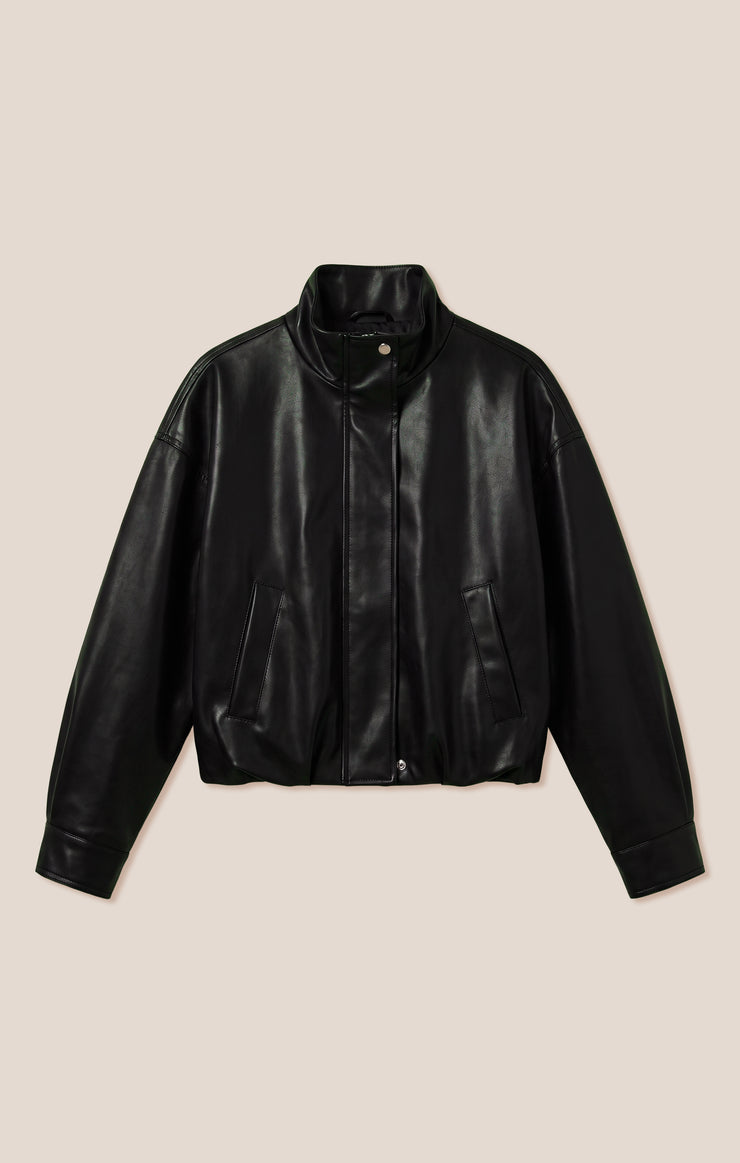 Jackets Corin Faux Leather Bubble Jacket Black