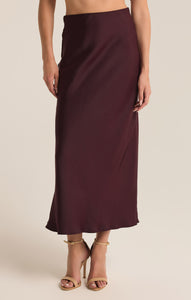 SkirtsEuropa Luxe Sheen Midi Skirt Berry Wine