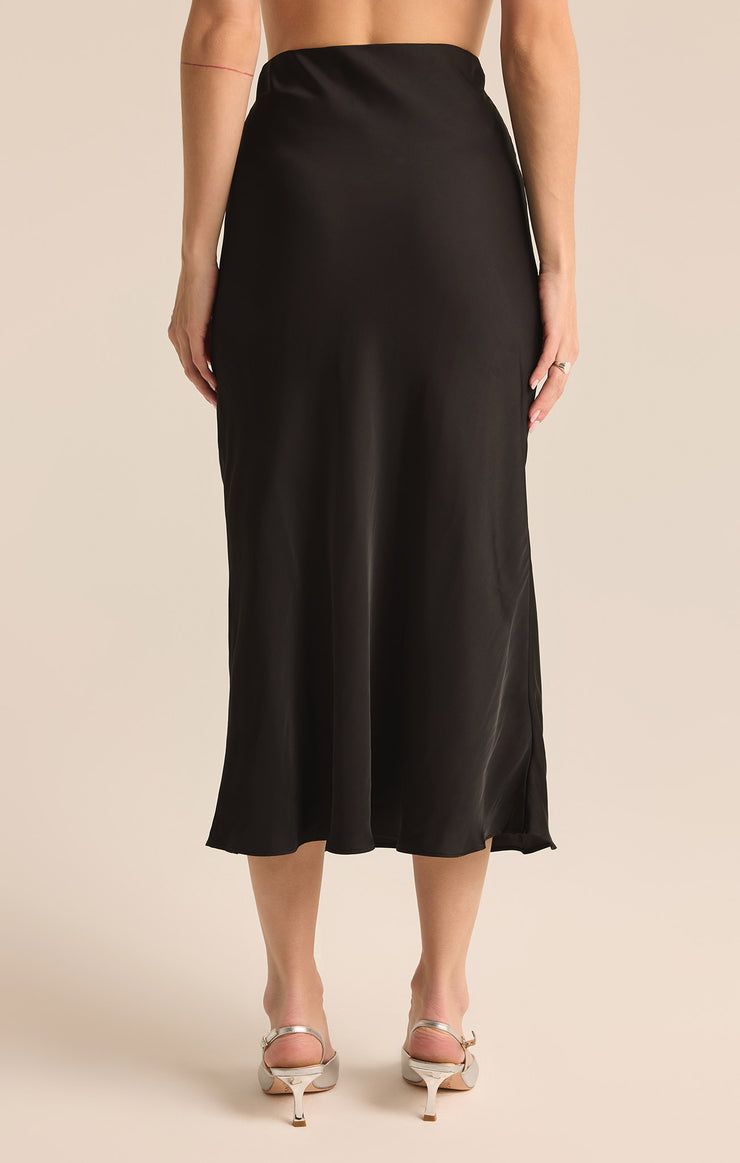 Skirts Euphoria Luxe Sheen Midi Skirt Black