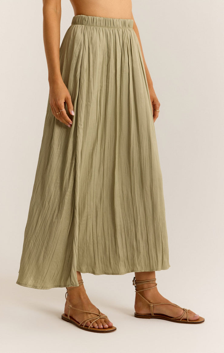 Skirts Kahleese Luxe Sheen Midi Skirt Meadow