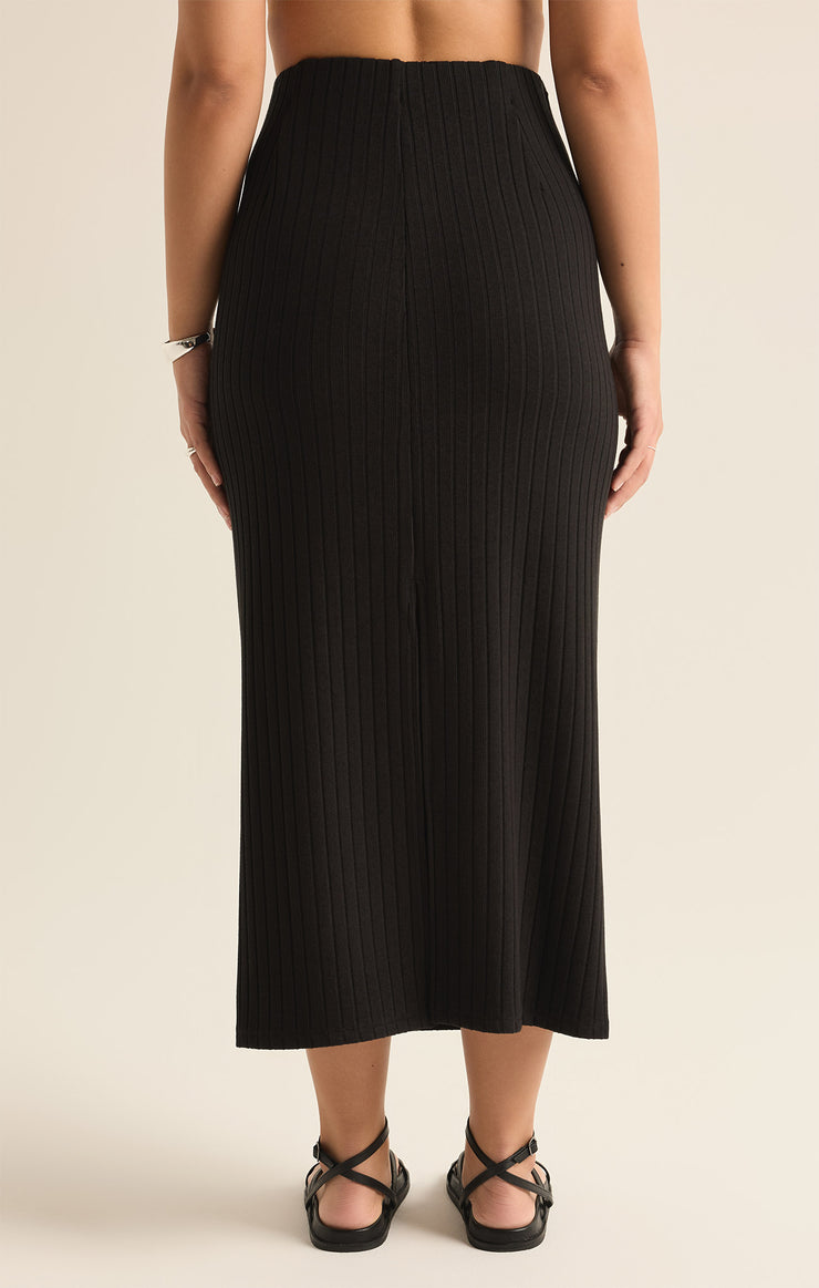 Skirts Louisa Rib Midi Skirt Black