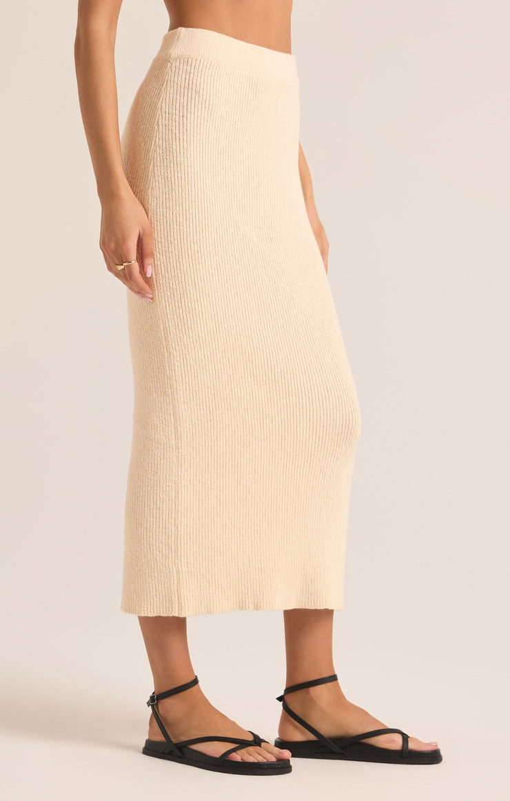 Skirts Avni Sweater Midi Skirt Oat Milk