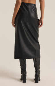 SkirtsMetropolitan Faux Leather Midi Skirt Black