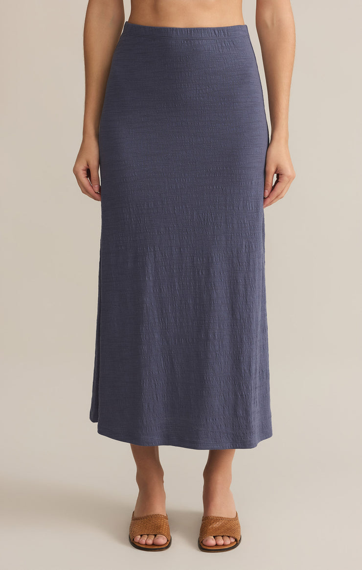 Skirts Delavine Textured Midi Skirt Worn Blue