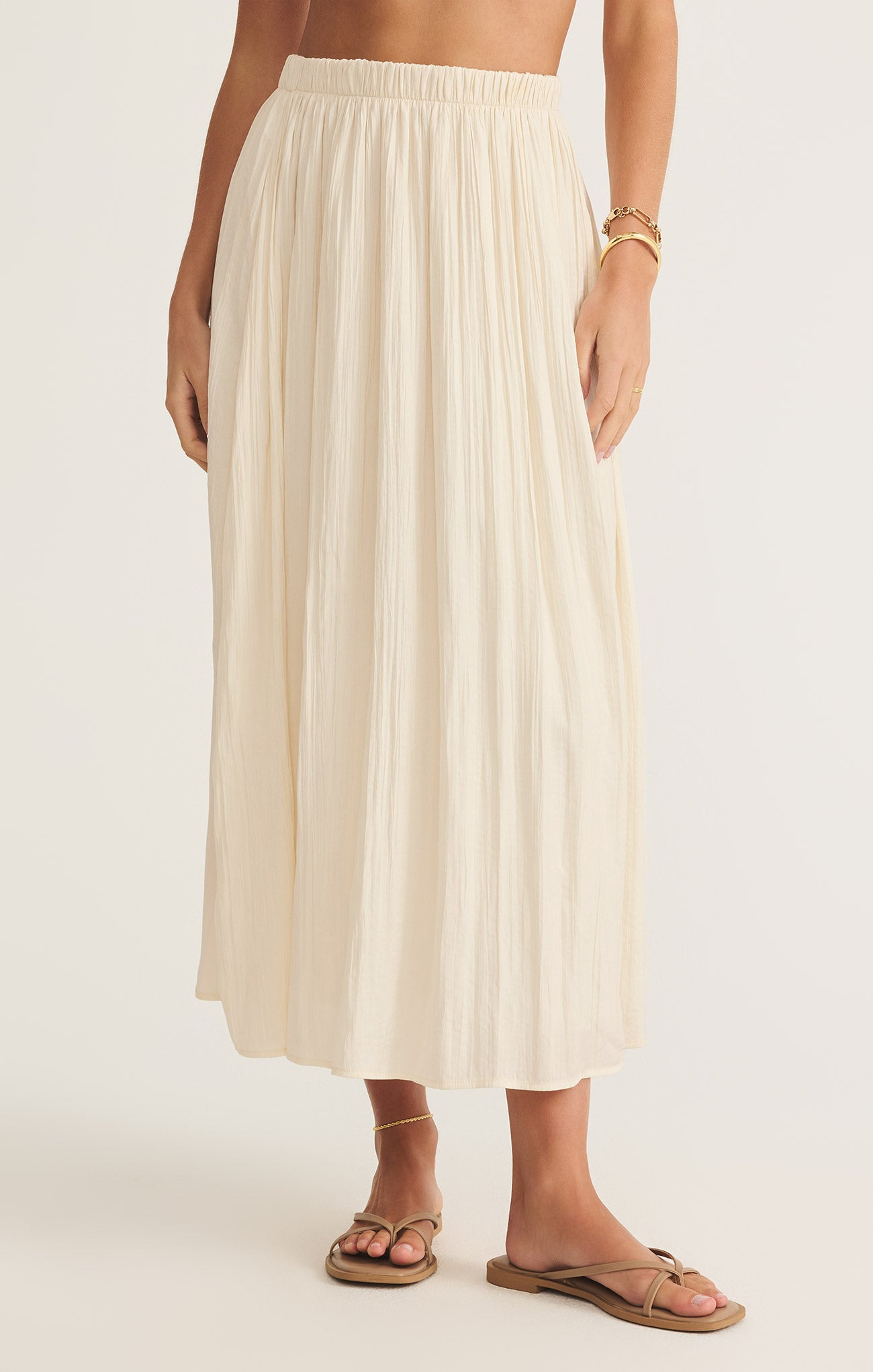 Nicoline Crinkle Midi Skirt – Z SUPPLY
